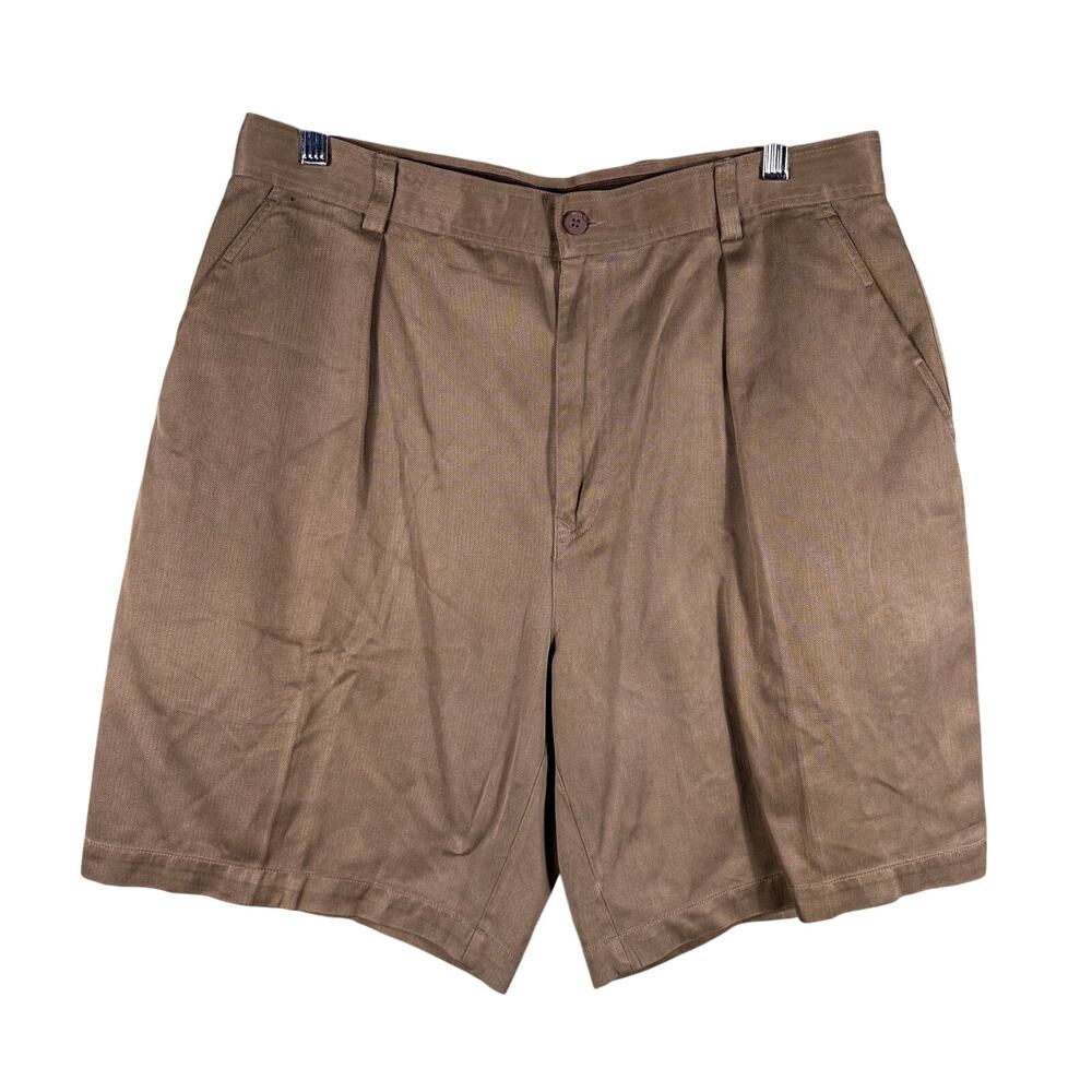 Tommy Bahama Chino Shorts Men's Size 34 Khaki Silk Cotton Soft Relax Fit Walking